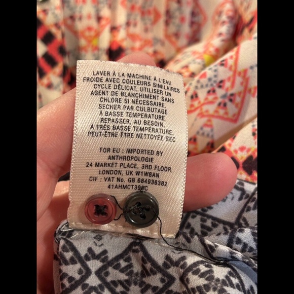 HD in Paris Anthropologie Kaveri Pin-Tucked Pullover Boho Top Size 6 - Picture 13 of 14